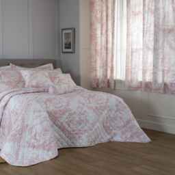 The Lyndon Company Toile De Jouy Pink Curtains 183cm - Size: W 183 x D 168cm - Wilko - thumbnail 3