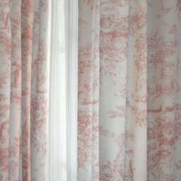 The Lyndon Company Toile De Jouy Pink Curtains 183cm - Size: W 183 x D 168cm - Wilko - thumbnail 1