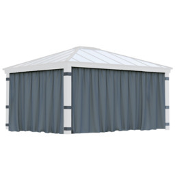 Palram Canopia Dallas 4.2 x 4.8m Gazebo Curtain 4 Pack - Size: 0.1 x 466 x 212cm - Grey - Wilko - thumbnail 3