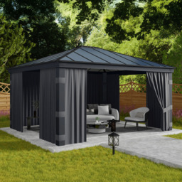 Palram Canopia Dallas 4.2 x 4.8m Gazebo Curtain 4 Pack - Size: 0.1 x 466 x 212cm - Grey - Wilko - thumbnail 1