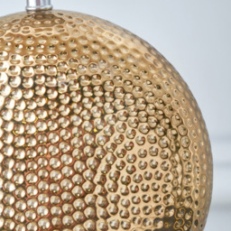 Pacific Lifestyle Mabel Bronze Dot Textured Ceramic Table Lamp - Gold - Wilko - thumbnail 4