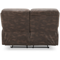 Home Detail Enoch 2 Seater Brown Faux Leather Manual Recliner Sofa - Wilko - thumbnail 6