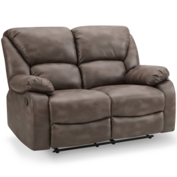Home Detail Enoch 2 Seater Brown Faux Leather Manual Recliner Sofa - Wilko - thumbnail 3