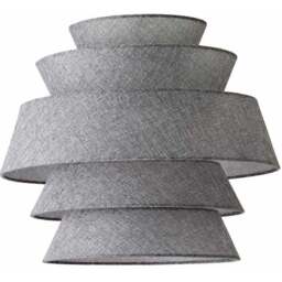 ValueLights Valerie 5 Tier Grey Linen Pendant Shade - Size: 33 x 40 x 40cm - Wilko