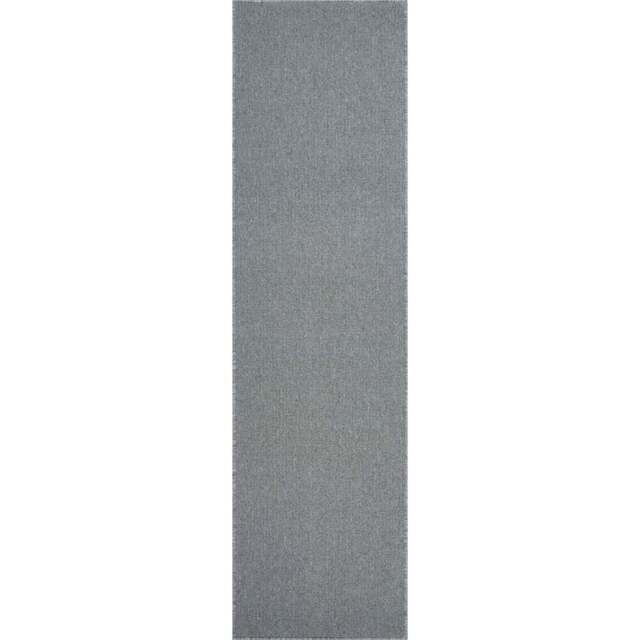 Desire Rugs Simple Silver Low Pile Felt Backing Tufted Rug 220 x 60cm - Size: 60 x 220cm - Wilko - image 1