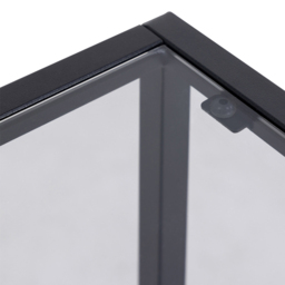 Florence Randolf Single Drawer Single Shelf Black Smoked Glass Bedside Table - Furniture To Go - Wilko - thumbnail 7