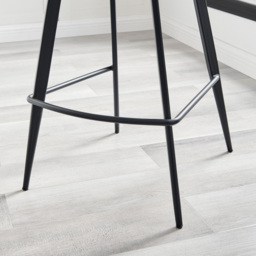 Furniturebox Lyla Sage Fabric Black Leg Counter Stools Set of 2 - Green - Wilko - thumbnail 5