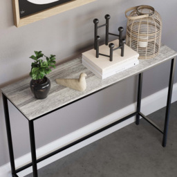 Vida Designs Brooklyn Grey Industrial Console Table - Size: 30 x 100 x 74cm - Wilko - thumbnail 4