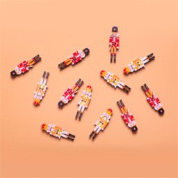 St Helens Red and Orange Wooden Nutcracker Stickers 12 Pack - Size: 1 x 1 x 1.5cm - Multi - Wilko - thumbnail 4