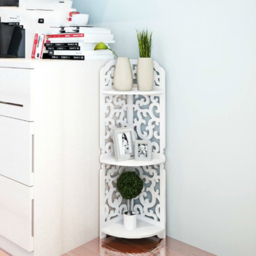 Living and Home 3-Tier White Corner Storage Rack - Size: 3 Tier - Wilko - thumbnail 6
