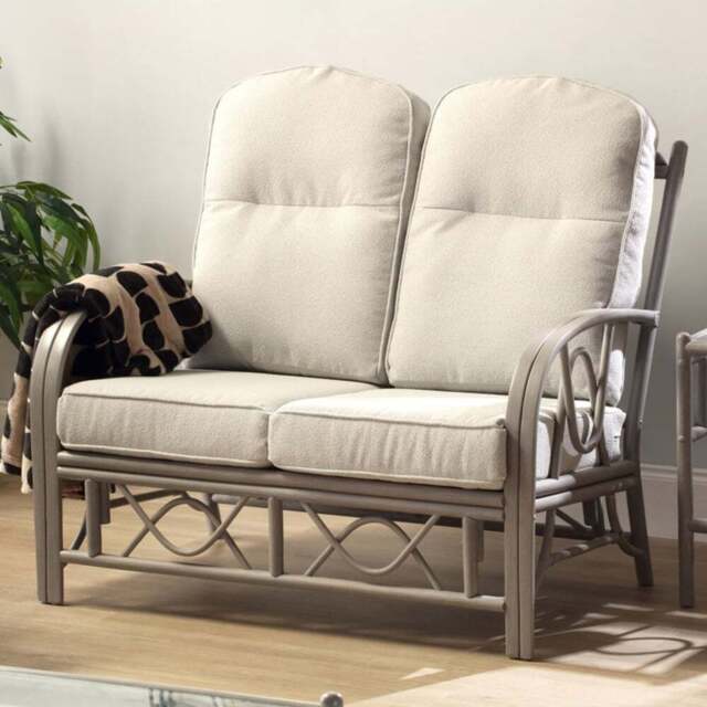 Desser Furniture Bali 2 Seater Grey Natural Rattan Alba Dusk Sofa - Wilko - image 1