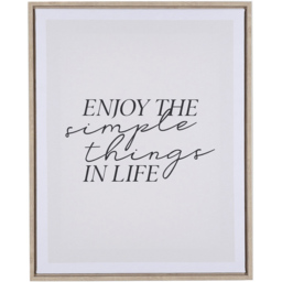 Single Neutral Simple Affirmation Canvas 50 x 40cm in Assorted styles - Size: 40 x 50 x 2.5 g - Wilko - thumbnail 3