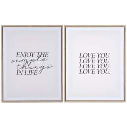 Single Neutral Simple Affirmation Canvas 50 x 40cm in Assorted styles - Size: 40 x 50 x 2.5 g - Wilko - thumbnail 1