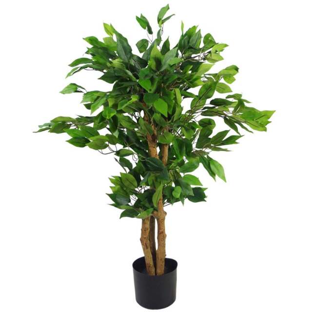 Leaf Evergreen Ficus Artificial Tree in Pot 90cm - Size: 90 x 20 x 20cm - Wilko - image 1