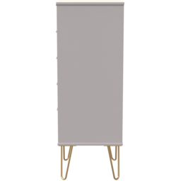 Crowndale Linear 5 Drawer Kashmir Matt Tall Chest of Drawers Ready Assembled - Cream - Wilko - thumbnail 5