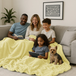 Velosso Bellissima Lemon Plush Throw 305 x 305cm - Size: 305 x 305 x 1cm - Wilko - thumbnail 7