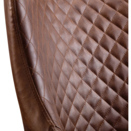 Julian Bowen Luxe Set of 2 Brown Faux Leather Dining Chair - Wilko - thumbnail 6