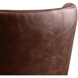 Julian Bowen Luxe Set of 2 Brown Faux Leather Dining Chair - Wilko - thumbnail 7