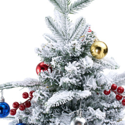 Living and Home Pre-Lit Solar-Powered Snow Dusted Artificial Christmas Tree 2.7ft 2 Pack - Multi - Wilko - thumbnail 6
