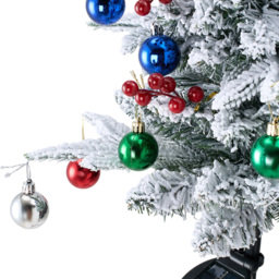 Living and Home Pre-Lit Solar-Powered Snow Dusted Artificial Christmas Tree 2.7ft 2 Pack - Multi - Wilko - thumbnail 5