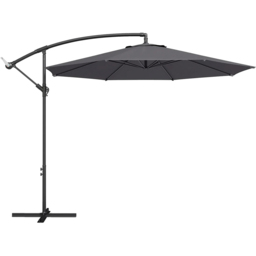 Outsunny Grey Cantilever Banana Parasol with Base 3m - Wilko - thumbnail 1