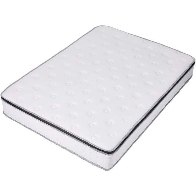 Living and Home Double Pocket Springs Hybrid Foam Mattress - White - Wilko - image 1