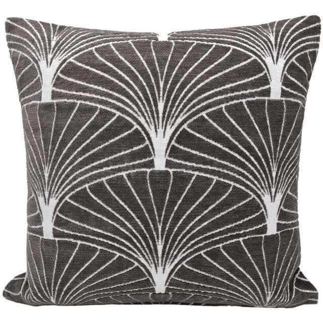 Velosso Palermo Chenille Charcoal Filled Cushion 43 x 43cm 2 Pack - Grey - Wilko - image 1