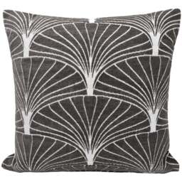 Velosso Palermo Chenille Charcoal Filled Cushion 43 x 43cm 2 Pack - Grey - Wilko