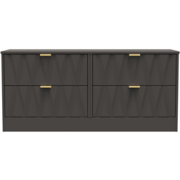Crowndale Las Vegas 4 Drawer Graphite Chest of Drawers Ready Assembled - Grey - Wilko - thumbnail 4
