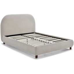 Nova Double Natural Boucle Upholstered Bed Frame with Headboard - Kyoto Futons - Wilko - thumbnail 3