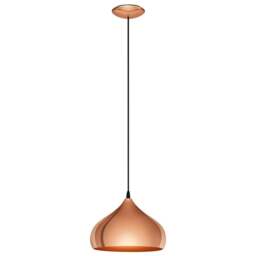 EGLO Hapton Copper Pendant Light - Size: 29.0 x 29.0 x 110.0cm - Wilko