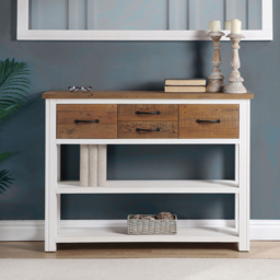 Baumhaus Splash of White 4 Drawer 2 Shelf White Low Bookcase - Wilko - thumbnail 7
