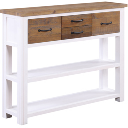 Baumhaus Splash of White 4 Drawer 2 Shelf White Low Bookcase - Wilko - thumbnail 3