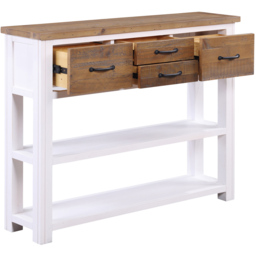 Baumhaus Splash of White 4 Drawer 2 Shelf White Low Bookcase - Wilko - thumbnail 4