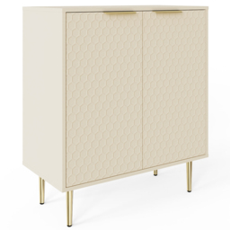 GFW Azariah 2 Door Ivory Compact Sideboard - Size: 88.2 x 76.3 x 39cm - Wilko - thumbnail 3