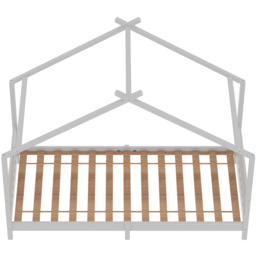 Living and Home Pine Wood House-Shaped Bed Frame - Size: Single - White - Wilko - thumbnail 7