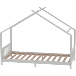 Living and Home Pine Wood House-Shaped Bed Frame - Size: Single - White - Wilko - thumbnail 5