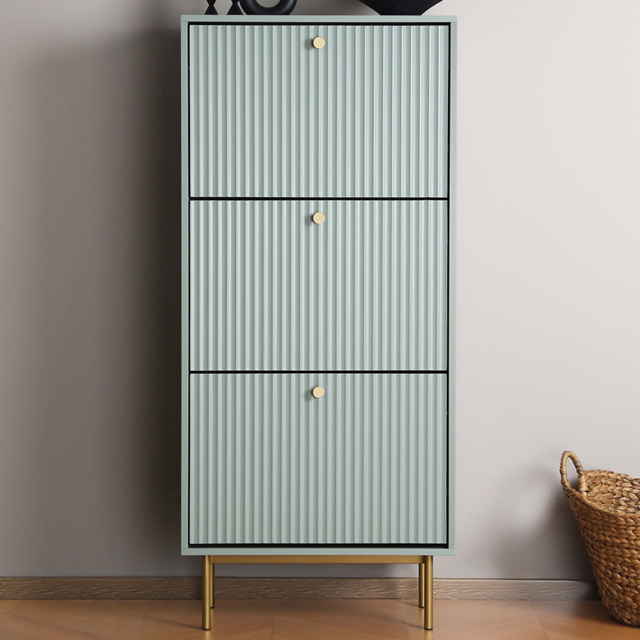 Devon 3 Drawer Sage Storage Cabinet - Green - Home Garden Direct - Wilko