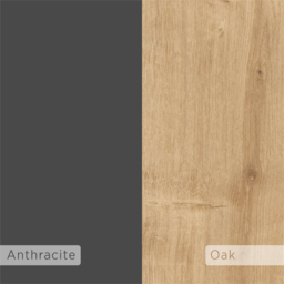 Decortie Francy Oak and Anthracite TV Unit with Storage Cabinet - Multi - Wilko - thumbnail 7