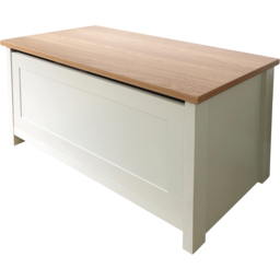 GFW Lancaster Cream Ottoman Storage Bench - Size: 45 x 89 x 40cm - Wilko - thumbnail 3