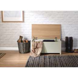 GFW Lancaster Cream Ottoman Storage Bench - Size: 45 x 89 x 40cm - Wilko - thumbnail 6