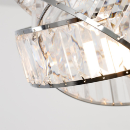 ValueLights Hudson Chrome Intertwined Jewel Easy Fit Pendant Lamp Shade - Size: 18.5 x 30 x 30cm - Silver - Wilko - thumbnail 6