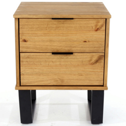 Core Products Texas 2 Drawer Antique Wax Pine Bedside Cabinet - Brown - Wilko - thumbnail 4