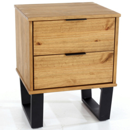 Core Products Texas 2 Drawer Antique Wax Pine Bedside Cabinet - Brown - Wilko - thumbnail 5