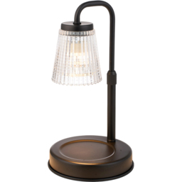 Living and Home Black Height Adjustable Tabletop Candle Warmer Lamp - Size: 33 x 14.5 x 14.5cm - Black + Clear - Wilko - thumbnail 3