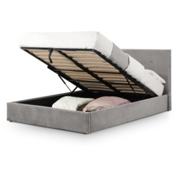 Julian Bowen Shoreditch King Size Slate Grey High Headboard Lift Up Storage Bed - Wilko - thumbnail 3