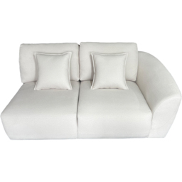 DS Living Veneto 5 Seater Cream Textured Fabric Corner Lounger Sofa - Wilko - thumbnail 5