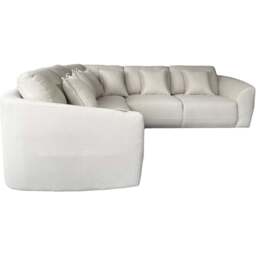 DS Living Veneto 5 Seater Cream Textured Fabric Corner Lounger Sofa - Wilko - thumbnail 6