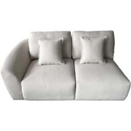 DS Living Veneto 5 Seater Cream Textured Fabric Corner Lounger Sofa - Wilko - thumbnail 7