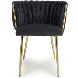 Shankar Ontario Set of 2 Black Brushed Velvet Dining Chair - Wilko - thumbnail 6